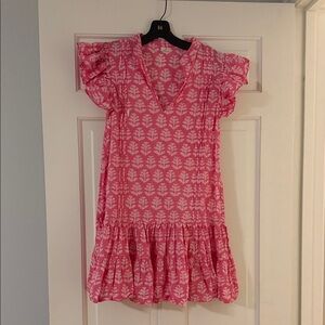 Pink Patterned Swim Suit Cover up